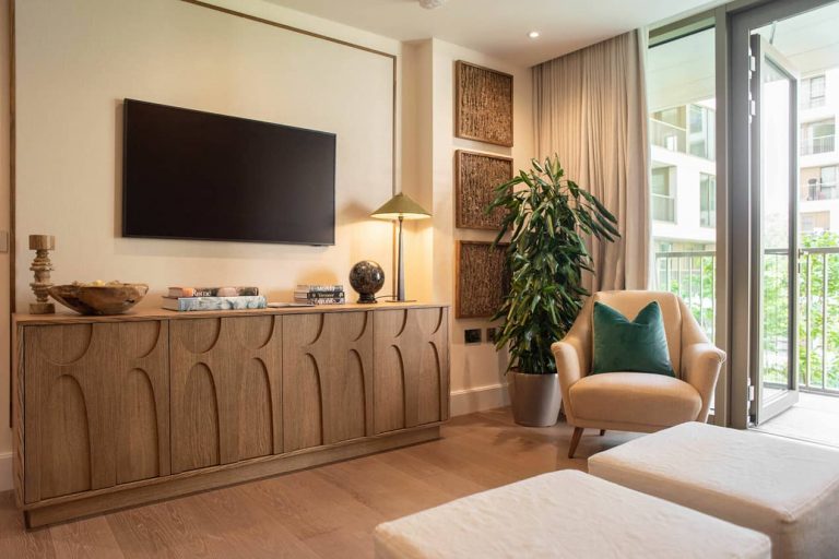 Cosy living room with ambient light